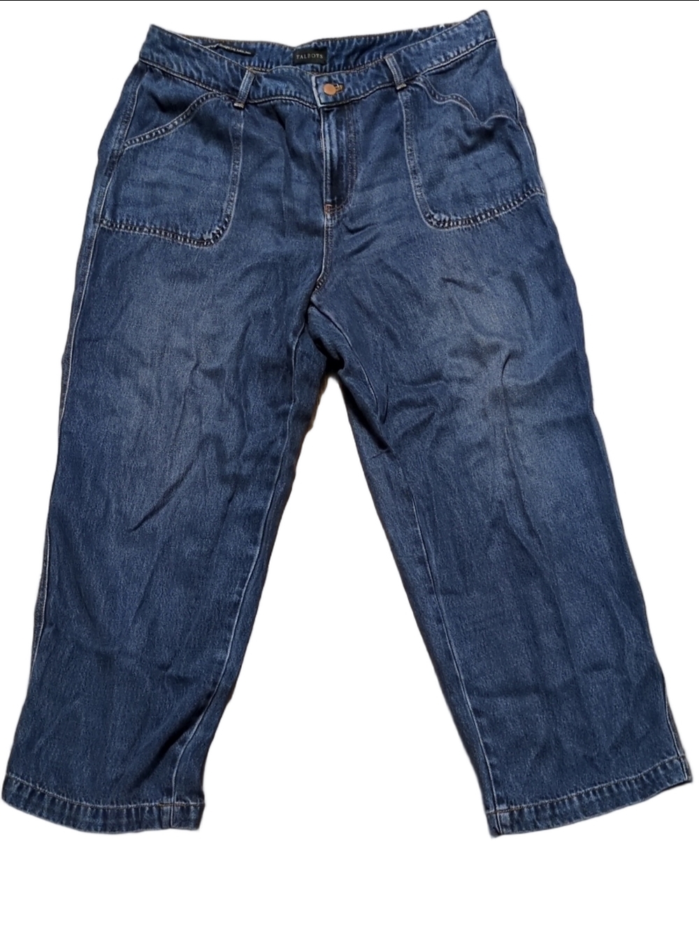 Talbots Summerweight Straight Leg Ankle Jeans Size 14